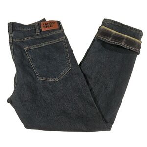 Lands' End - Men's Flannel Lined Stretch Denim Jean / Size 34 X 29 /New With Tag